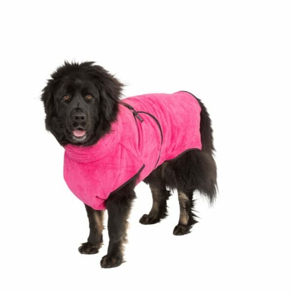 hundebademantel-pink